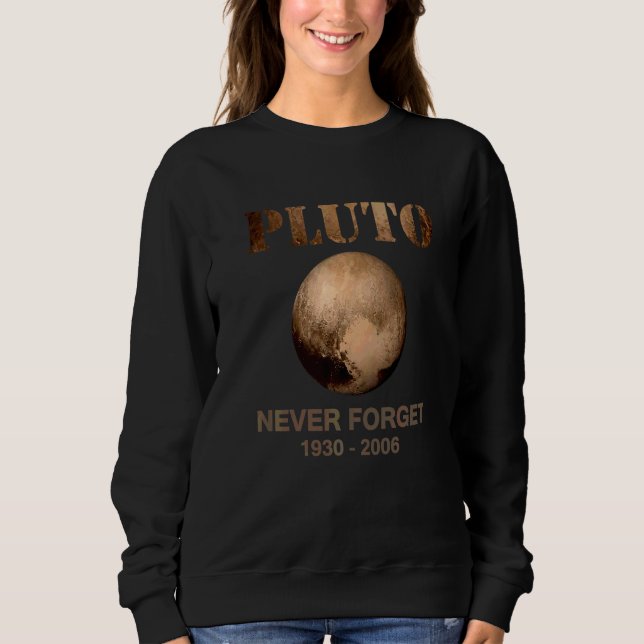 Sudadera Plutón Nunca Olvides  Ciencia Astrónomo Espacio Pl (Anverso)