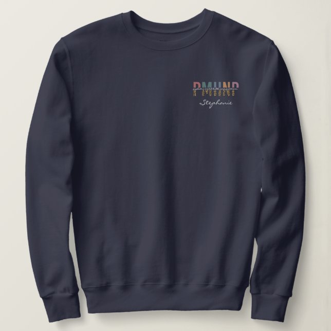 Sudadera PMHNP Leopard Print Psiquiátrica Mental Health NP (Anverso del diseño)