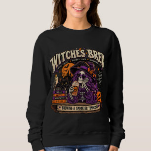 Sudadera Poción de Brujas Retro Halloween Esqueleto Sudader