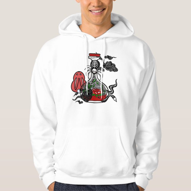 Sudadera Poción gótica con araña esqueleto (Anverso)