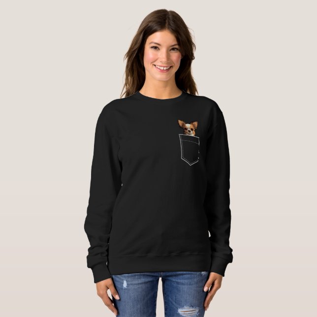 Sudadera Pocket Chihuahua (Anverso completo)