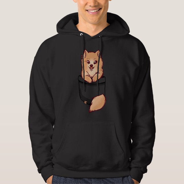 Sudadera Pocket Cute Pomeranian (Anverso)