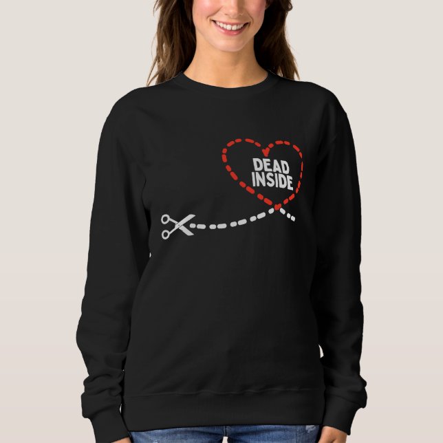 Sudadera Pocket Dead Inside Heart  Anti Valentines Day Sing (Anverso)