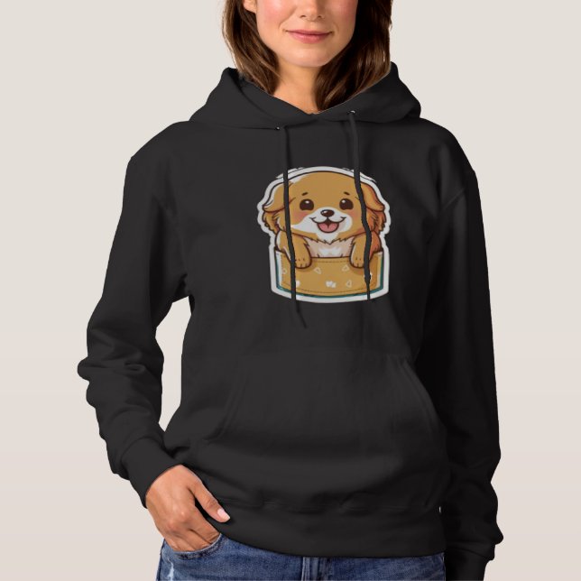 Sudadera Pocket Dog Golden Retriever Dog in your Pocket (Anverso)