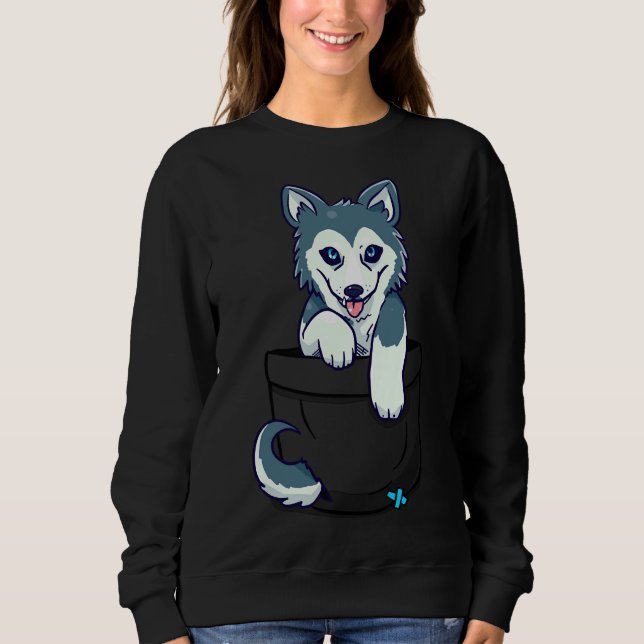 Sudadera Pocket Siberian Husky (Anverso)