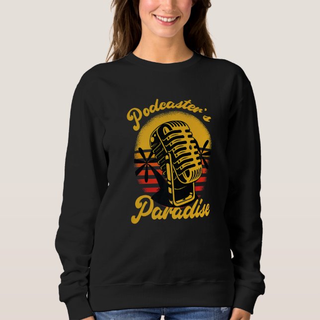 Sudadera Podcaster Difunde Paraíso Graba Podcaster (Anverso)