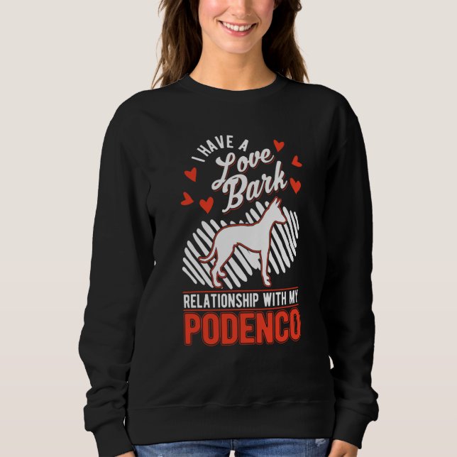 Sudadera Podenco Valentine's Day Ibizan Hound Podenco (Anverso)
