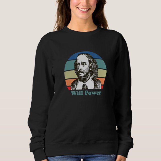 Sudadera Poder de Voluntad William Shakespeare Estética Sha (Anverso)