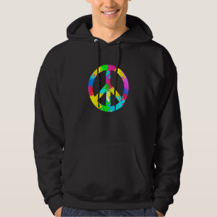 Sudadera Poder Floral Paz Hippie Amor 60s 70s Disfraz Retro