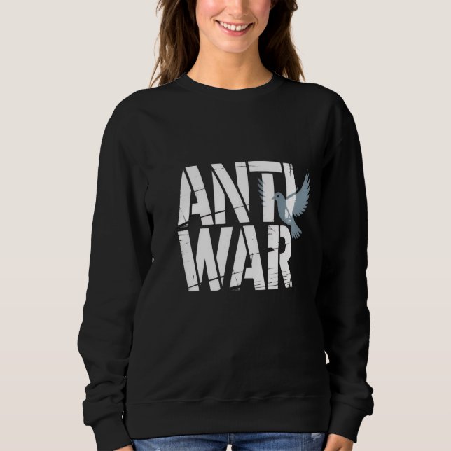 Sudadera Poderosa "anti-guerra" con camiseta de la fuerza d (Anverso)