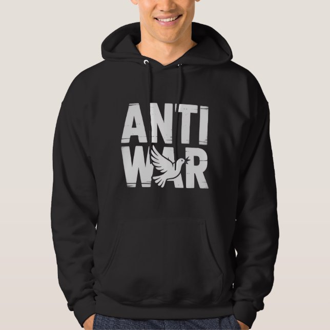 Sudadera Poderosa "anti-guerra" con camiseta de la fuerza d (Anverso)