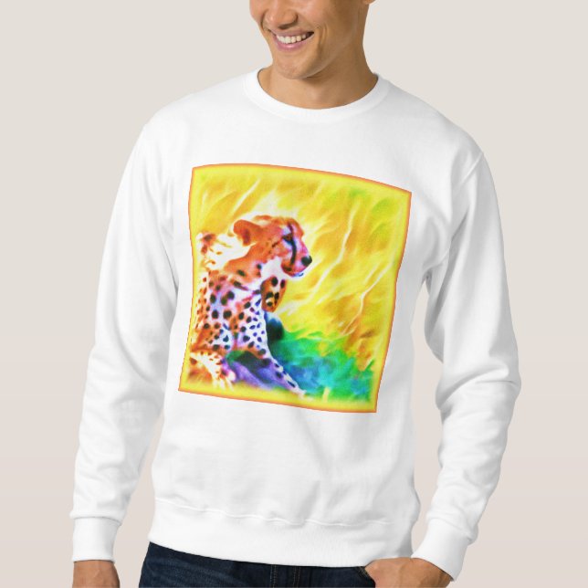Sudadera Poderosa Pintura De Animales Chita. ¡Hazte con una (Anverso)