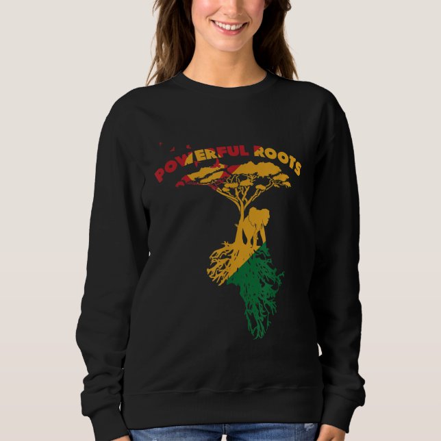 Sudadera Poderosas raíces del orgullo afroamericano negro P (Anverso)
