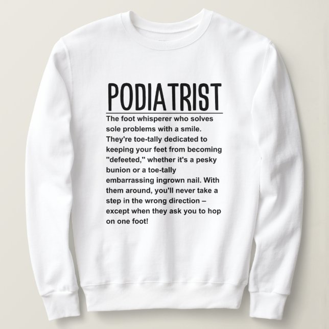 Sudadera Podiatrista (Anverso del diseño)