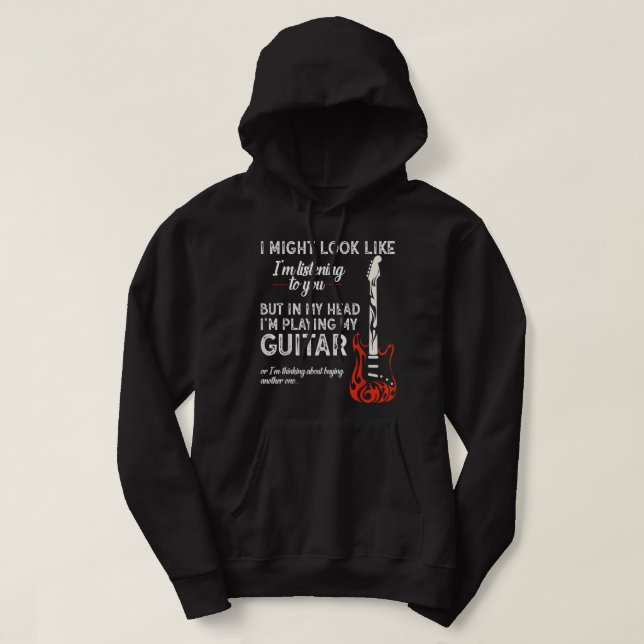 Sudadera Podría Parecer Que Te Escucho Guitarra (Diseño del anverso)
