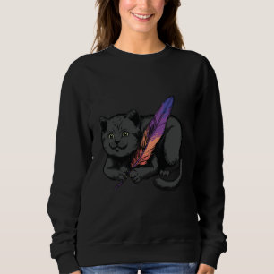 Sudadera Poeta Gato Negro