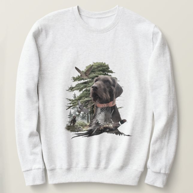 Sudadera Pointer alemán de pelo duro (Anverso del diseño)
