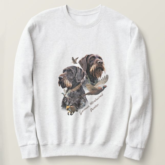 Sudadera Pointer alemán de pelo duro (Anverso del diseño)