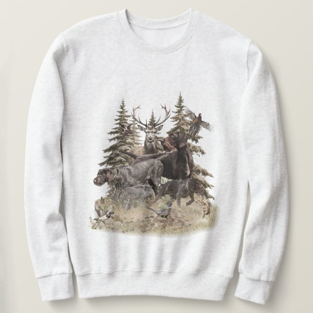 Sudadera Pointer de pelo duro alemán (Anverso del diseño)