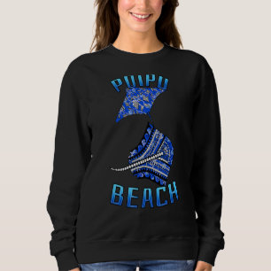 Sudadera Poipu Beach Hawaii Vacaciones Tribal Stingray