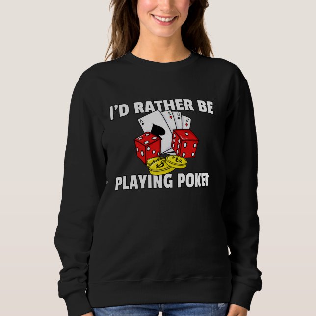 Sudadera Poker Texas Sostenlo Todo En El Jugador De Hombres (Anverso)