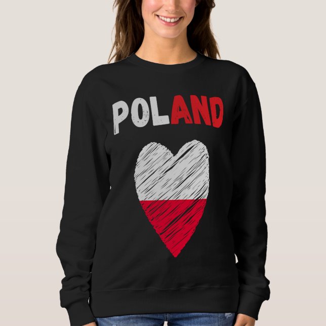 Sudadera Poland Flag Holiday Poland Polska Heart Polish Fla (Anverso)