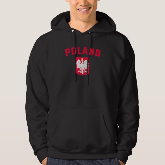 Sudadera POLAND with Polish Flag Men Women Kids 2022 Footba (Anverso)