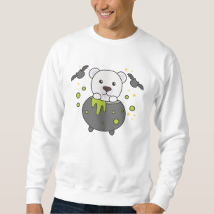 Sudadera Polar Bear Happy Halloween Cauldron Bat