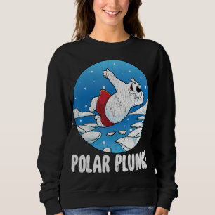 Sudadera Polar Plunge Ice Jump Funny Bear Polar Winter Swim