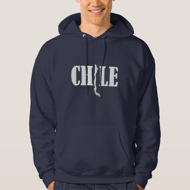 Sudadera Poleron Chile Azul/Blanco (Anverso)