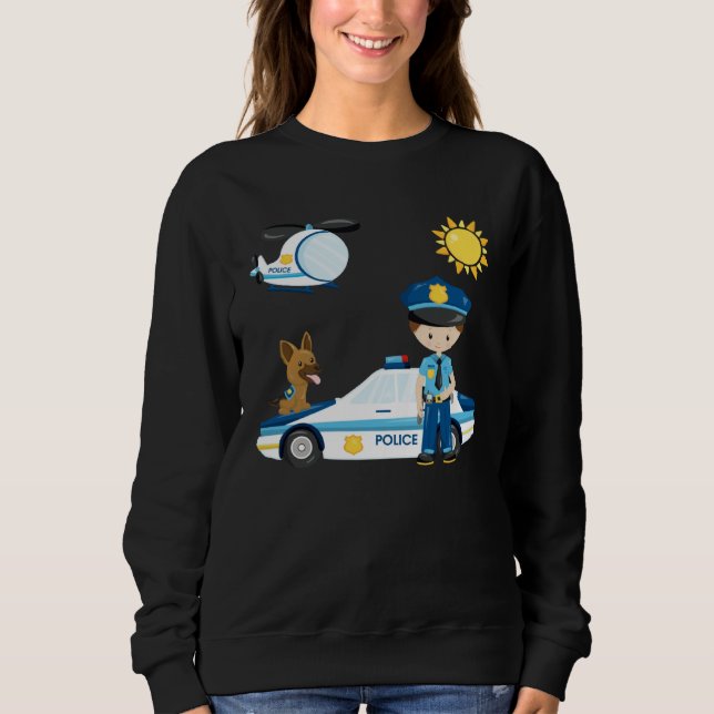 Sudadera Police officer children s dream work  idea police  (Anverso)