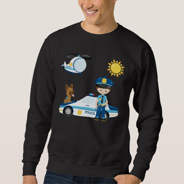 Sudadera Police officer children s dream work  idea police  (Anverso)