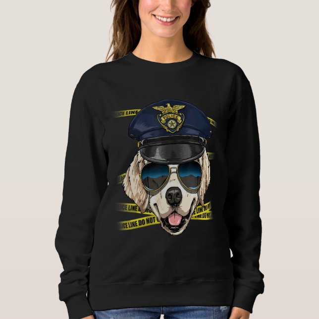 Sudadera Police Officer Golden Retriever Cop Crime Scene K9 (Anverso)