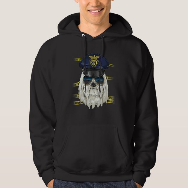Sudadera Police Officer Maltese Cop Crime Scene K9 Maltese  (Anverso)