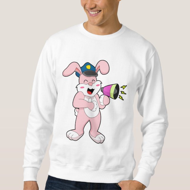 Sudadera Policía de conejos Micrófono (Anverso)