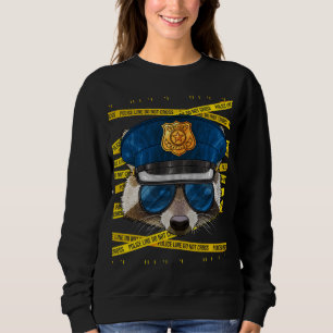 Sudadera Policía de Raccoon Policía Policía Funny Anim Poli