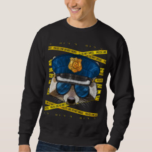 Sudadera Policía de Raccoon Policía Policía Funny Anim Poli