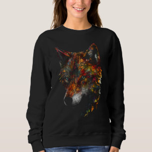 Sudadera Polígono de Lobo Motivo Animal Lobo