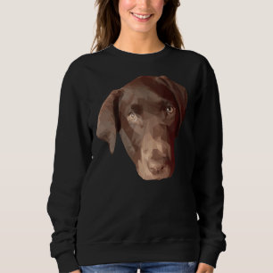 Sudadera Polígono de perro del laboratorio del chocolate