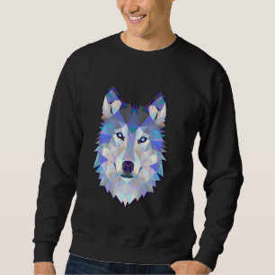 Sudadera Polígono Geométrico De La Cabeza De Lobo Colorido
