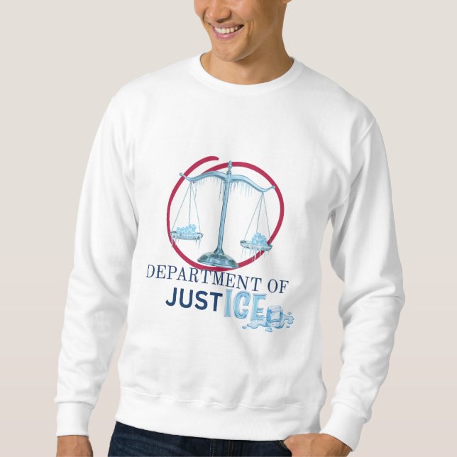 Sudadera Política Americana con concepto de ICE y DOJ (Anverso)