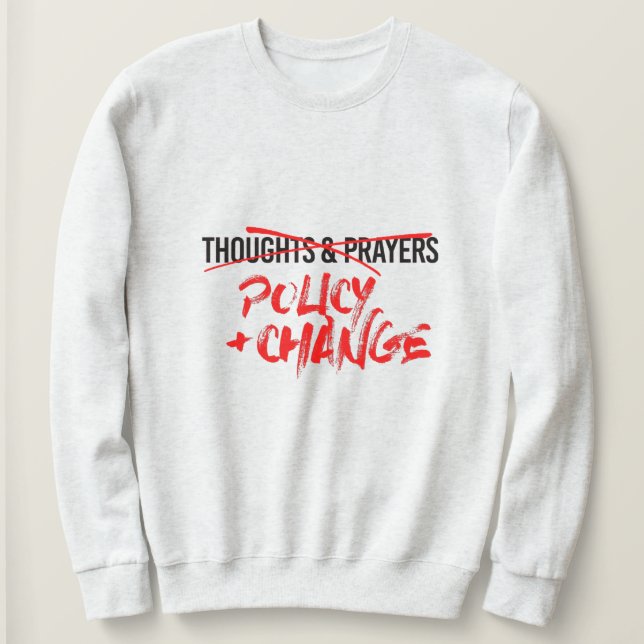 Sudadera Política y cambio ahora (Anverso del diseño)