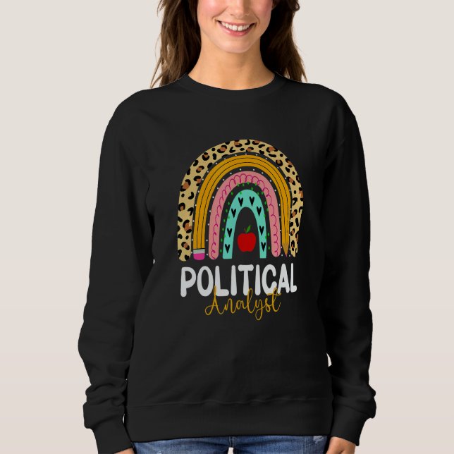 Sudadera Political Analyst Rainbow News Media Production Po (Anverso)