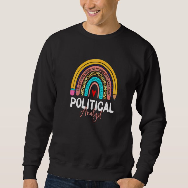 Sudadera Political Analyst Rainbow News Media Production Po (Anverso)