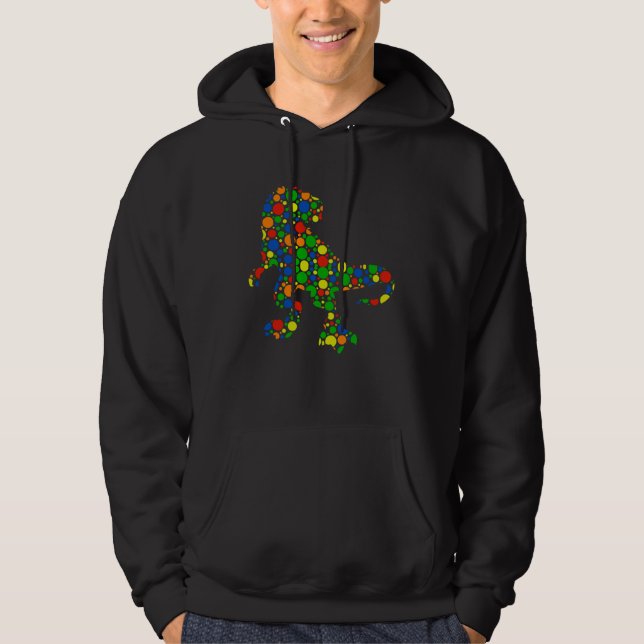 Sudadera Polka Dot T Rex Dinosaurio 15 de septiembre Día de (Anverso)
