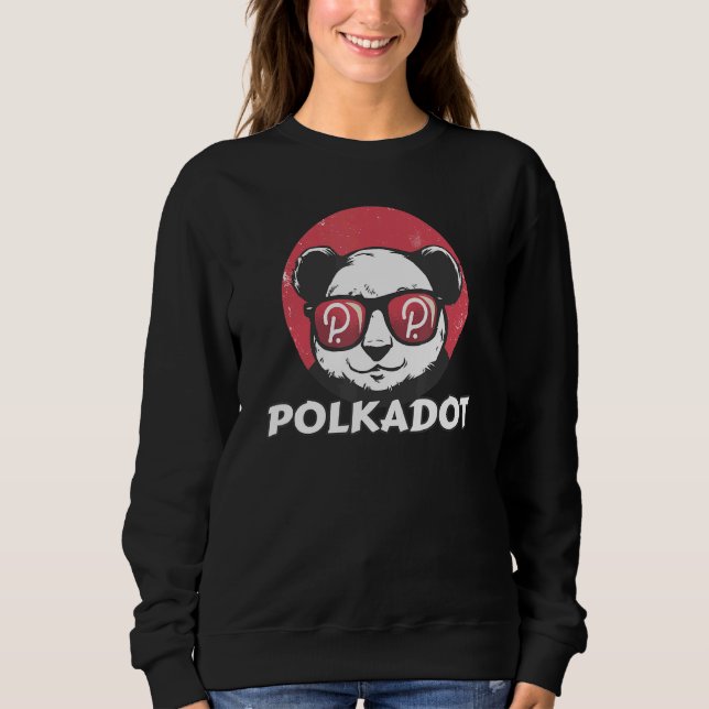 Sudadera Polkadot Dot Cute Cripto Panda Sun Glasses Retro (Anverso)
