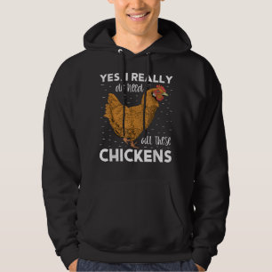 Sudadera Pollo blanco rojo blanco morado granjero de bander