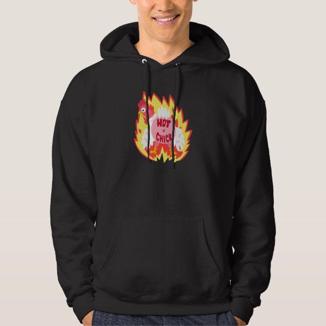Sudadera Pollo Caliente En Pollo Incendio (Anverso)