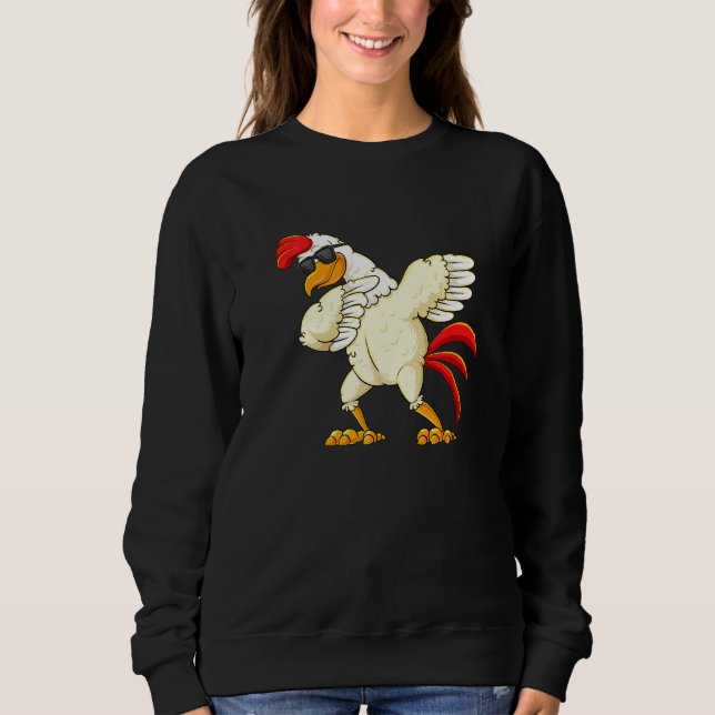 Sudadera Pollo con gafas de sol Chicas de danza (Anverso)