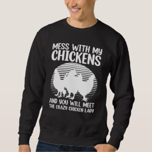 Sudadera Pollo Cool Para Mujeres Chicas Mamá Granjera De Po